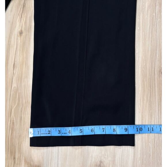ALC Wide Leg Crop Trousers sz 2 Black 22" Inseam Side-Zip Viscose - Picture 15 of 16